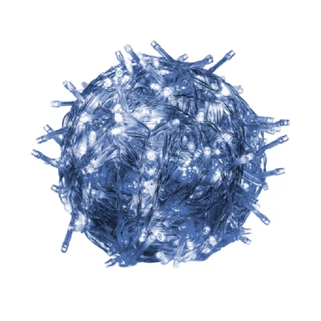 LED karácsonyi fényfüzér, 2,5 m, 100 LED, elemes, beltéri és kültéri használatra