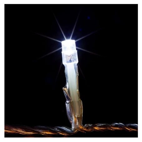 LED karácsonyi fényfüzér, 2,5 m, 100 LED, elemes, beltéri és kültéri használatra