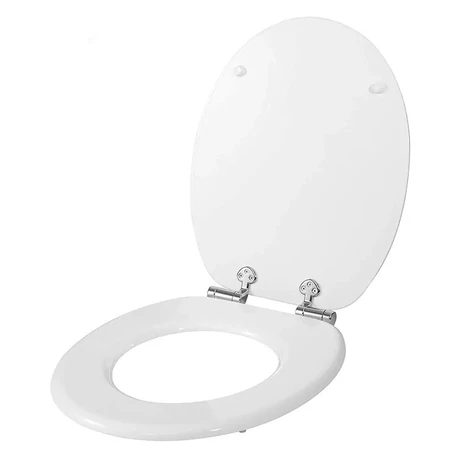 Értékcsökkent - Elite Home® MDF WC ülőke lecsapódásgátló funkciós, lassan záródó fedéllel, fém zsanérokkal, fehér színben