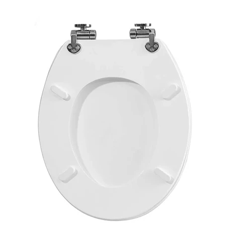 Értékcsökkent - Elite Home® MDF WC ülőke lecsapódásgátló funkciós, lassan záródó fedéllel, fém zsanérokkal, fehér színben