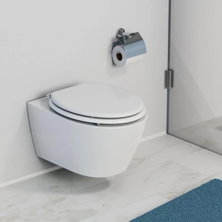 Értékcsökkent - Elite Home® MDF WC ülőke lecsapódásgátló funkciós, lassan záródó fedéllel, fém zsanérokkal, fehér színben