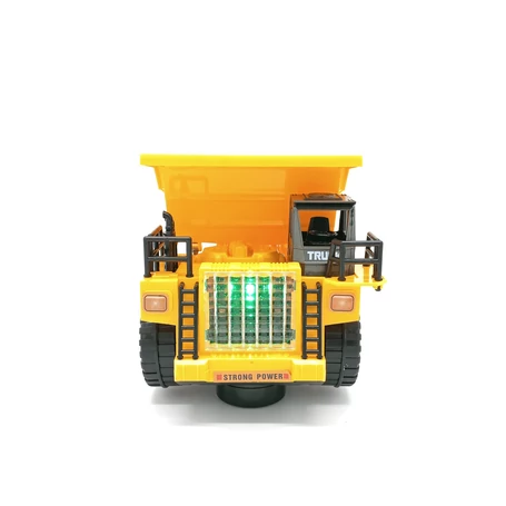 Játék teherautó fény és hanghatásokkal, elakadás nélküli bump and go funkcióval, 3 db AA elem, sárga