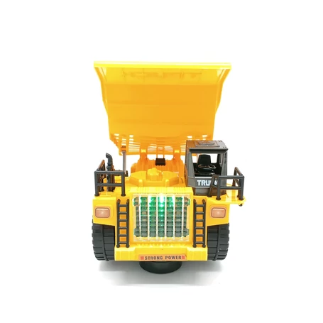 Játék teherautó fény és hanghatásokkal, elakadás nélküli bump and go funkcióval, 3 db AA elem, sárga