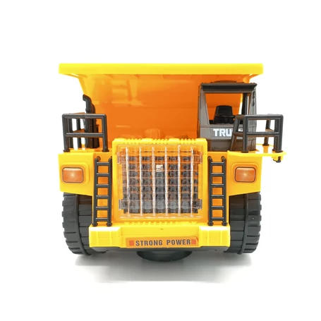 Játék teherautó fény és hanghatásokkal, elakadás nélküli bump and go funkcióval, 3 db AA elem, sárga