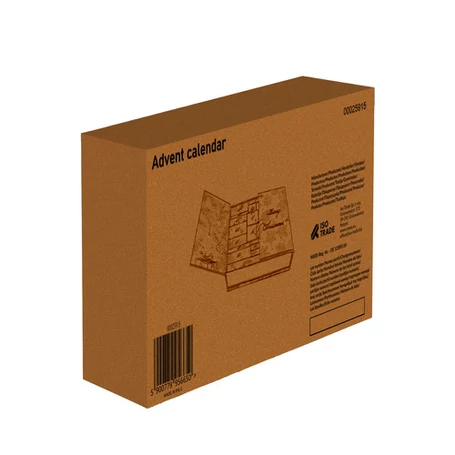 Adventi naptár férfiaknak, 24 ajándékkal, elegáns zöld-arany díszdobozban