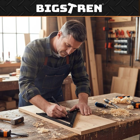 ​Alumínium ács szögmérő, ács vonalzó, ácsderékszög, 12