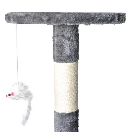 Macskafa, kaparófa, 5 szintes mászóka cicáknak szürke színben, 118 cm