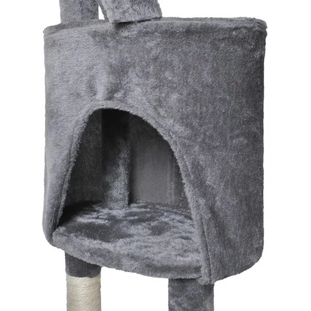 Macskafa, kaparófa, 5 szintes mászóka cicáknak szürke színben, 118 cm