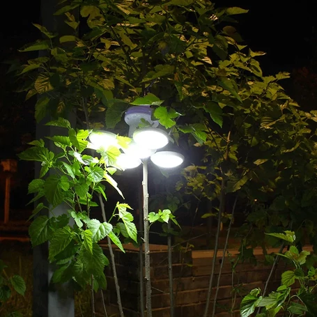 Napelemes négyágú összecsukható LED lámpa, akkumulátoros, hordozható, 5 világítási mód