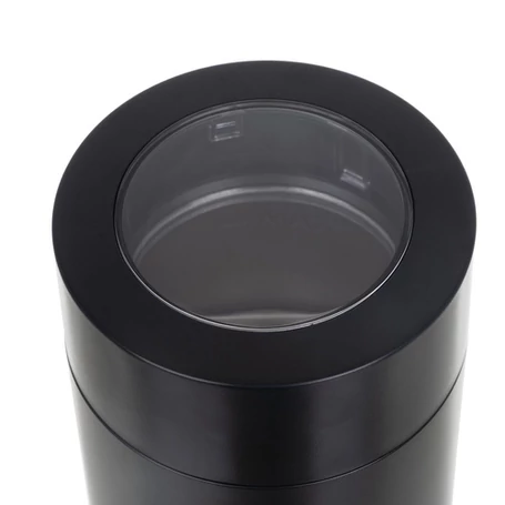 ​Elektromos kávédaráló, 150W teljesítménnyel, 50 g kapacitással, két pengés késsel és átlátszó tetővel, fekete