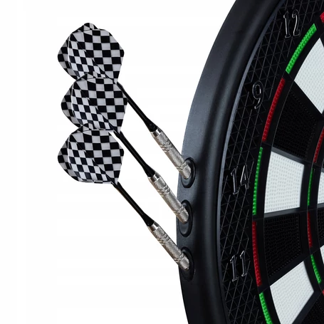 Trizand elektronikus darts tábla, 243 játékmóddal, LCD kijelzővel és automatikus pontszámlálóval, 6 nyíllal és hálózati adapterrel 