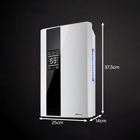 2 az 1-ben párátlanító és légtisztító, 2000 ml tartály, érintőpanel, UV tisztítás, intelligens páraszabályzás, 25–30 dB halk működés, távirányítóval