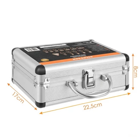 13 részes gyémánt koronafúró készlet, M14 vákuumforrasztott lyukfűrész szett greslaphoz, betonhoz és csempéhez, 6-68 mm, kúpmaró és fúró adapterrel 