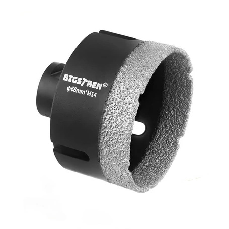 13 részes gyémánt koronafúró készlet, M14 vákuumforrasztott lyukfűrész szett greslaphoz, betonhoz és csempéhez, 6-68 mm, kúpmaró és fúró adapterrel 