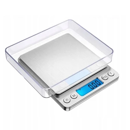 Precíziós gramm mérleg LCD kijelzővel kompakt és pontos mérés 0,1 g pontossággal