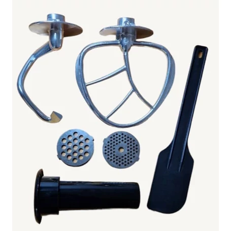 Eisenbach multifunkciós konyhai robotgép, húsdarálóval és turmixgéppel, 6 sebesség fokozattal, 6.5 literes edénnyel, többféle keverőfejjel és spatulával, 2000W fekete