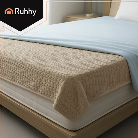 Elektromos takaró, fűtőmatrac, puha, fűthető, nagyméretű, 180 x 130 cm, 10 üzemmóddal és távirányítóval, bézs