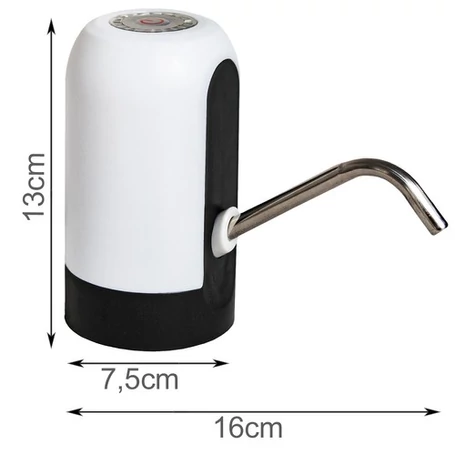 Elektromos vízadagoló, automata vízpumpa ballonra és palackra, beépített akkumulátorral, USB töltéssel