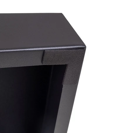 Szabadon álló BIO kandalló otthonra és teraszra, füstmentes, bioetanol bioüzemanyaggal működő, üvegfallal, hőtartó kavicsággyal, 35 x 18 x 17 cm, fekete