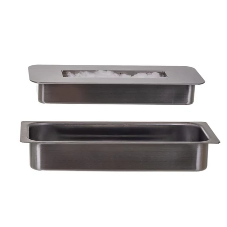 Szabadon álló BIO kandalló otthonra és teraszra, füstmentes, bioetanol bioüzemanyaggal működő, üvegfallal, hőtartó kavicsággyal, 35 x 18 x 17 cm, fekete