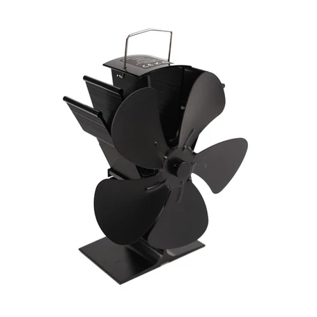 ​Hővel, termoelektromos elven, működő ötlapátos kandallóventilátor, áram nélküli működéssel