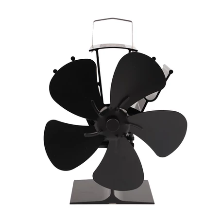 ​Hővel, termoelektromos elven, működő ötlapátos kandallóventilátor, áram nélküli működéssel