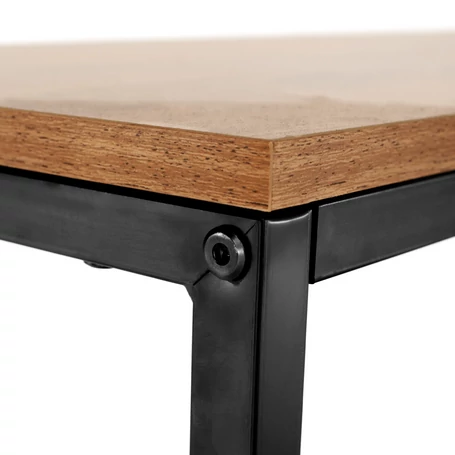 Háromszintes, stabil fém, loft stílusú, nyitott virágtartó, fekete, 15 kg teherbírással