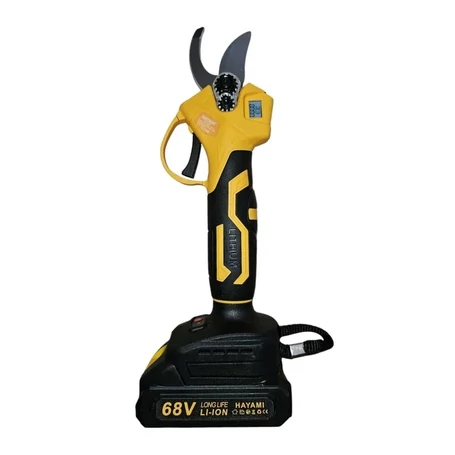 Elektromos kerti metszőolló, 68V teljesítmény, 30 mm vágás, 2 Li-ion akkumulátor, műanyag kofferben, tartozékokkal