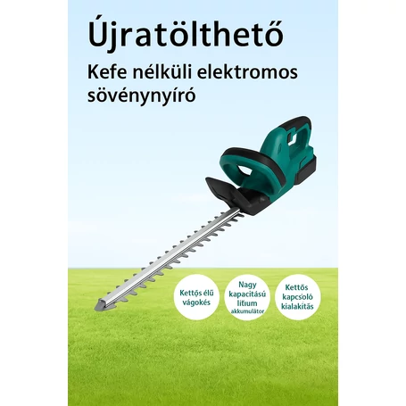 Hayami 96V MAX akkumulátoros sövényvágó 2 akksi, gyorstöltő és komplett tartozékok 