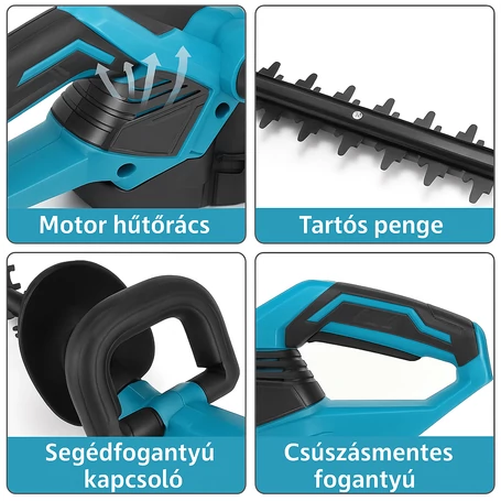 Hayami 96V MAX akkumulátoros sövényvágó 2 akksi, gyorstöltő és komplett tartozékok 