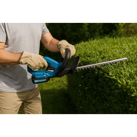 Hayami 96V MAX akkumulátoros sövényvágó 2 akksi, gyorstöltő és komplett tartozékok 