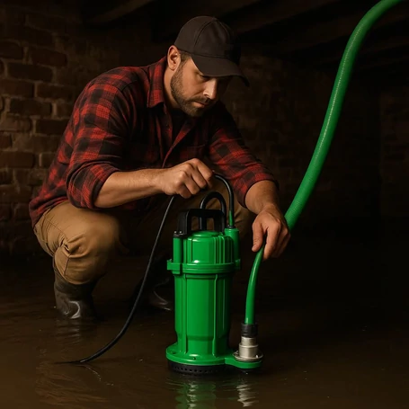 Kompakt 3450W-os szennyvíz búvárszivattyú automata vezérléssel, erős motorral