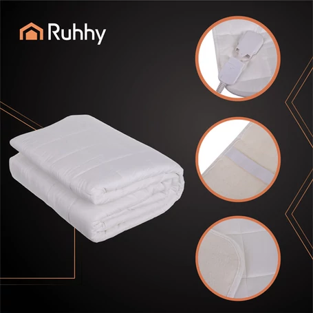 Fűtött matracvédő, elektromos fűtőmatrac, 190 x 80 cm, távirányítóval, 9 fűtő fokozattal és időzító funkcióval, fehér