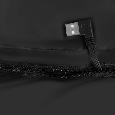 Fűthető mellény, unisex, L-es méretben, USB-n tölthető, 3 fűtési szint, 9 zónás, fekete színben