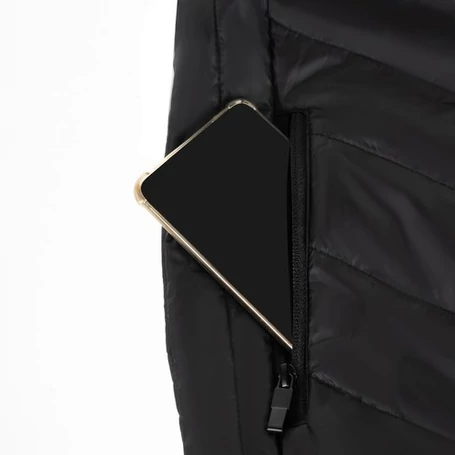 Fűthető mellény, unisex, L-es méretben, USB-n tölthető, 3 fűtési szint, 9 zónás, fekete színben