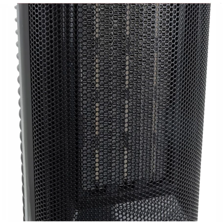 Oszlop alakú, LED lánghatásos, távirányítós, elektromos radiátor, 2000 W, állítható termosztáttal és időzítővel