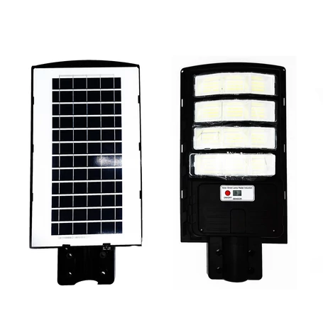 Napelemes, mozgásérzékelős, távirányítós, utcai ledlámpa, 600w teljesítménnyel, íves