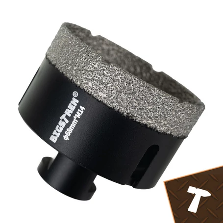 6 részes gyémánt fúrókészlet, körkivágó szett, kőagyaghoz és kerámiához, 6–68 mm + adapter, M14 menetes