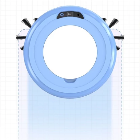 Intelligens, önjáró, automata robotporszívó, padlótisztító, akkumulátoros, kék