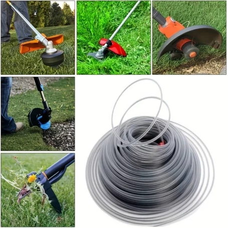 Sodort acélhuzalos nylon vágózsinór fűkaszához 2,4 mm átmérővel, 50 méter