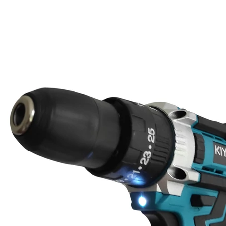 Kiyoshi akkus fúró, ütvefúró és csavarozó szett 2 db 48V-os Li-ion akksival + kiegészítőkkel, kofferben