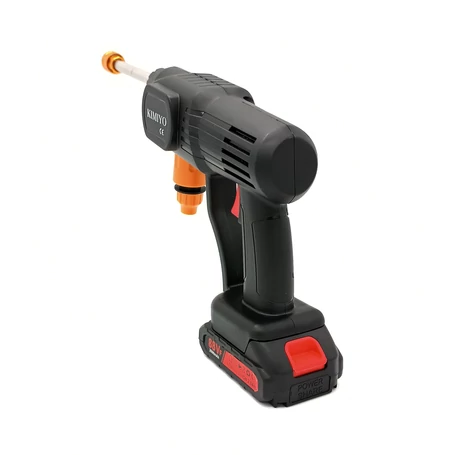 Akkumulátoros magasnyomású mosó, vezeték nélküli működés, 2 db 88V akkuval, 3 féle szórófejjel