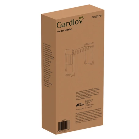 ​Összecsukható kerti térdelő kapaszkodóval, sámlivá és székké alakítható, kerti szerszámokkal és szerszámtartóval, fekete