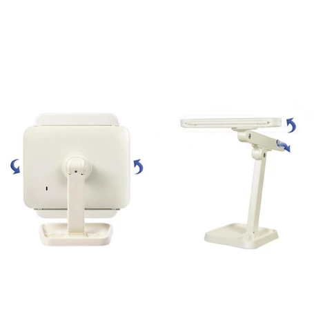 LED megvilágítású kozmetikai sminktükör, 3 részes összehajtható kialakítás, 2x és 3x nagyítás, állítható színhőmérséklet, usb-c töltés