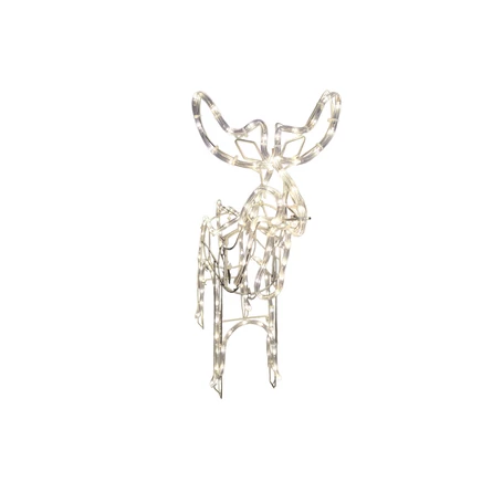 LED 3D rénszarvas kültéri dekoráció, 67 cm, melegfehér