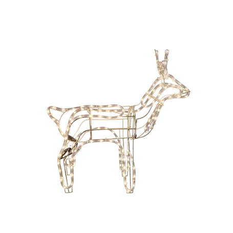 LED 3D rénszarvas kültéri dekoráció, 67 cm, melegfehér