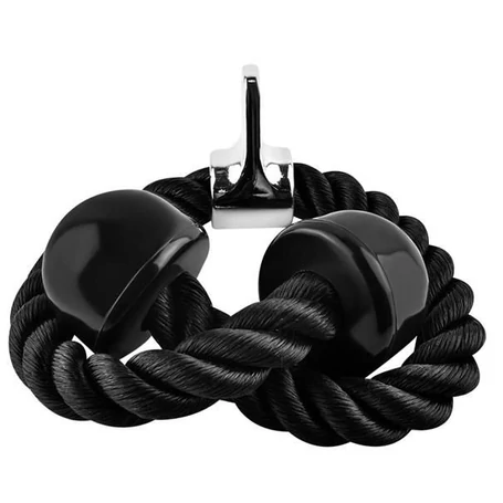 Csúszásmentes tricepsz edzőkötél, extra erős nylon szálakból, 200 kg-ig terhelhető, fekete