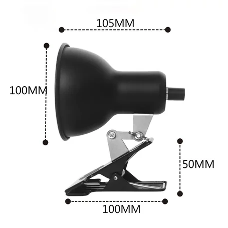 Nomoy Pet csiptethető, pozícionálható ernyős lámpa terráriumokhoz, E27 foglalattal, kapcsolóval, 