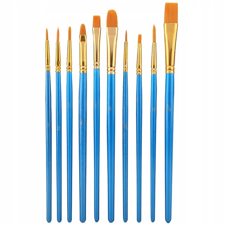 Akril festőkészlet, 12 szín, 10 ecset, 3 vászon, paletta, komplett művész szett kezdőknek és haladóknak