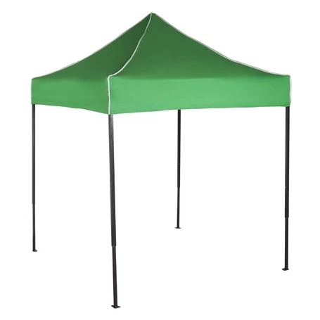 Összecsukható, fémvázas, kerti pavilon, sörsátor ponyvával, 2x2 m méretben, zöld